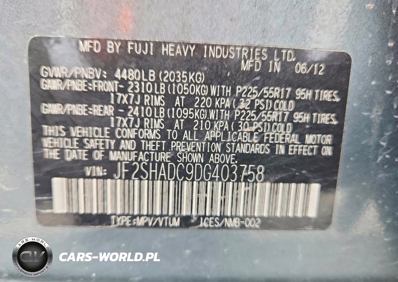 2013 Subaru Forester 2.5X Premium VIN:JF2SHADC9DG403758 - 13