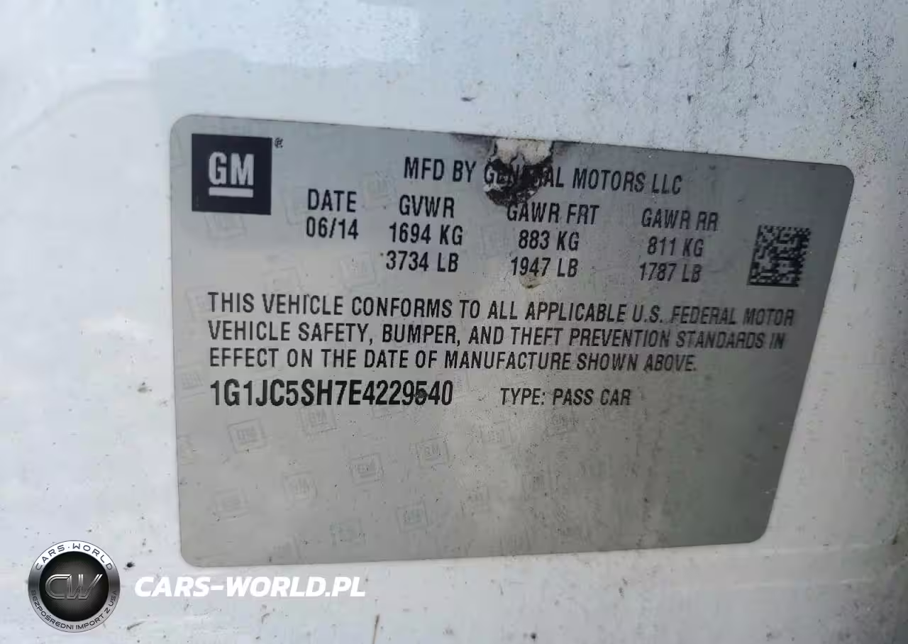 2014 Chevrolet Sonic Lt VIN:1G1JC5SH7E4229540 - 12