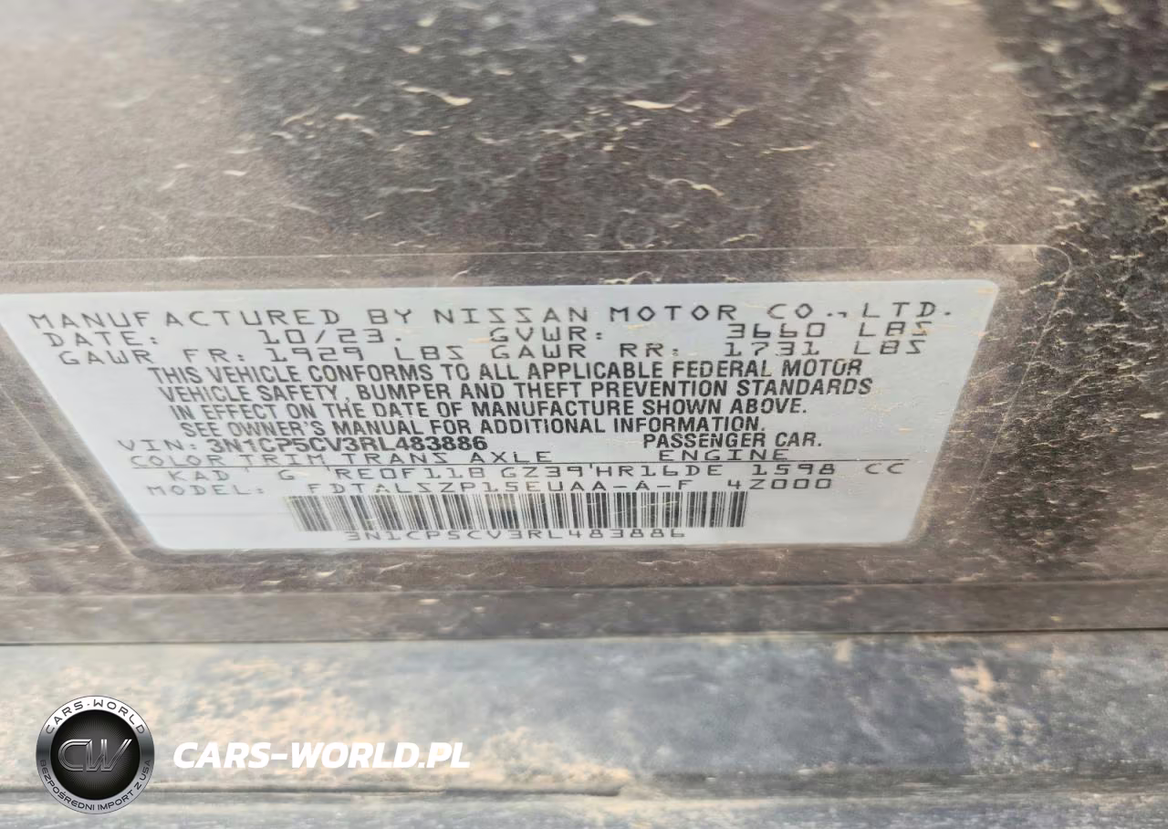 2024 Nissan Kicks Sv VIN:3N1CP5CV3RL483886 - 13