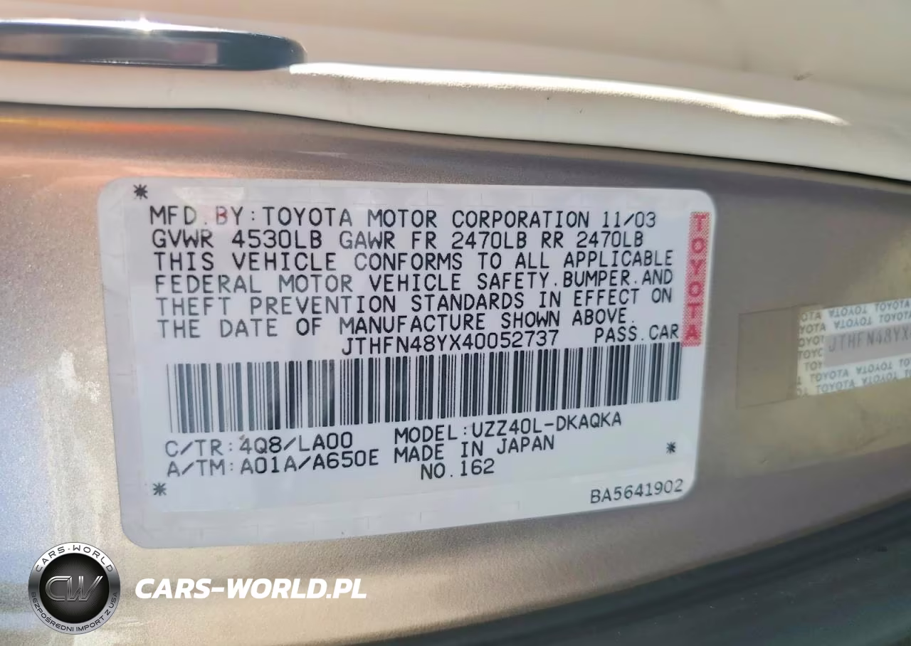 2004 Lexus Sc 430 VIN:JTHFN48YX40052737 - 12