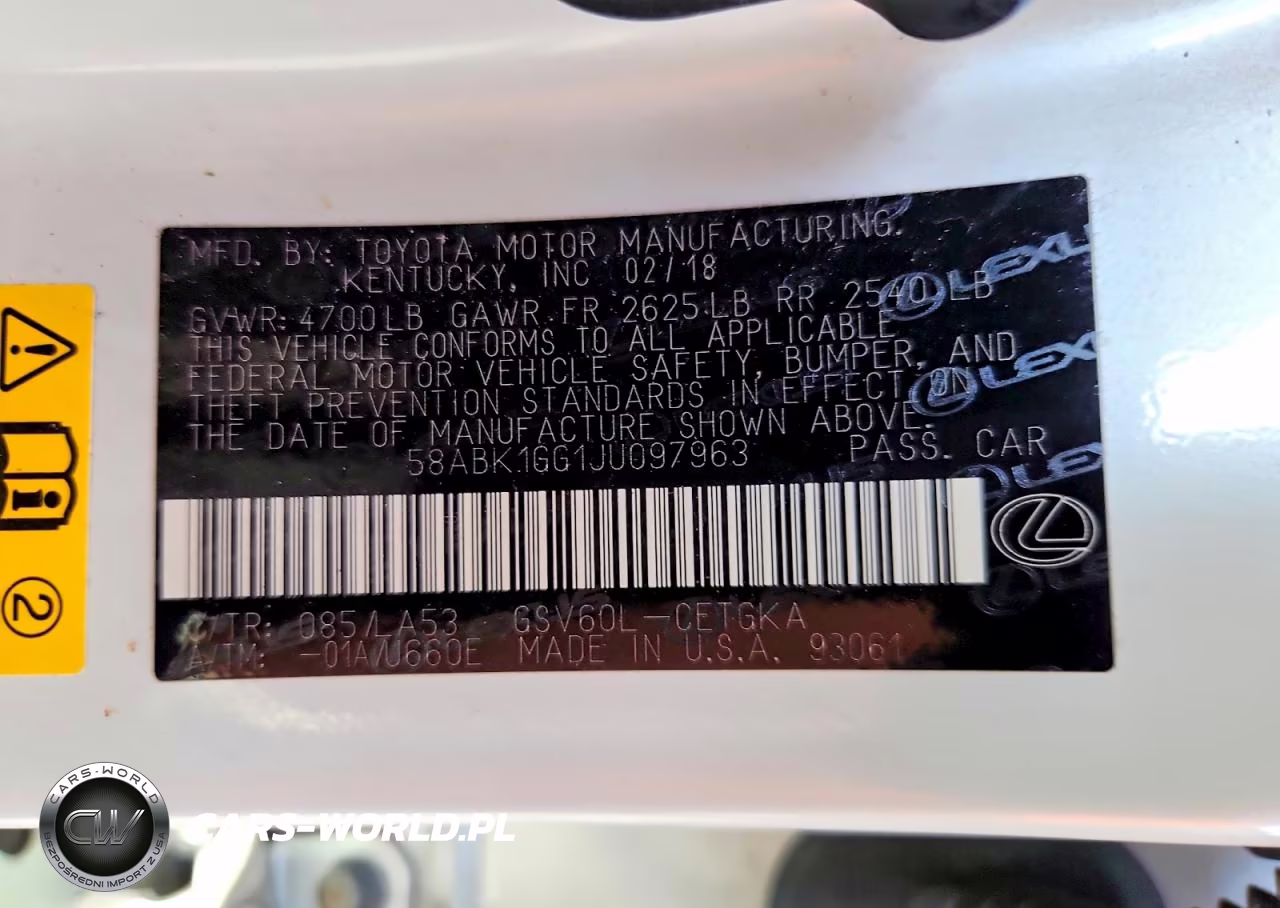2018 Lexus Es 350 VIN:58ABK1GG1JU097963 - 13