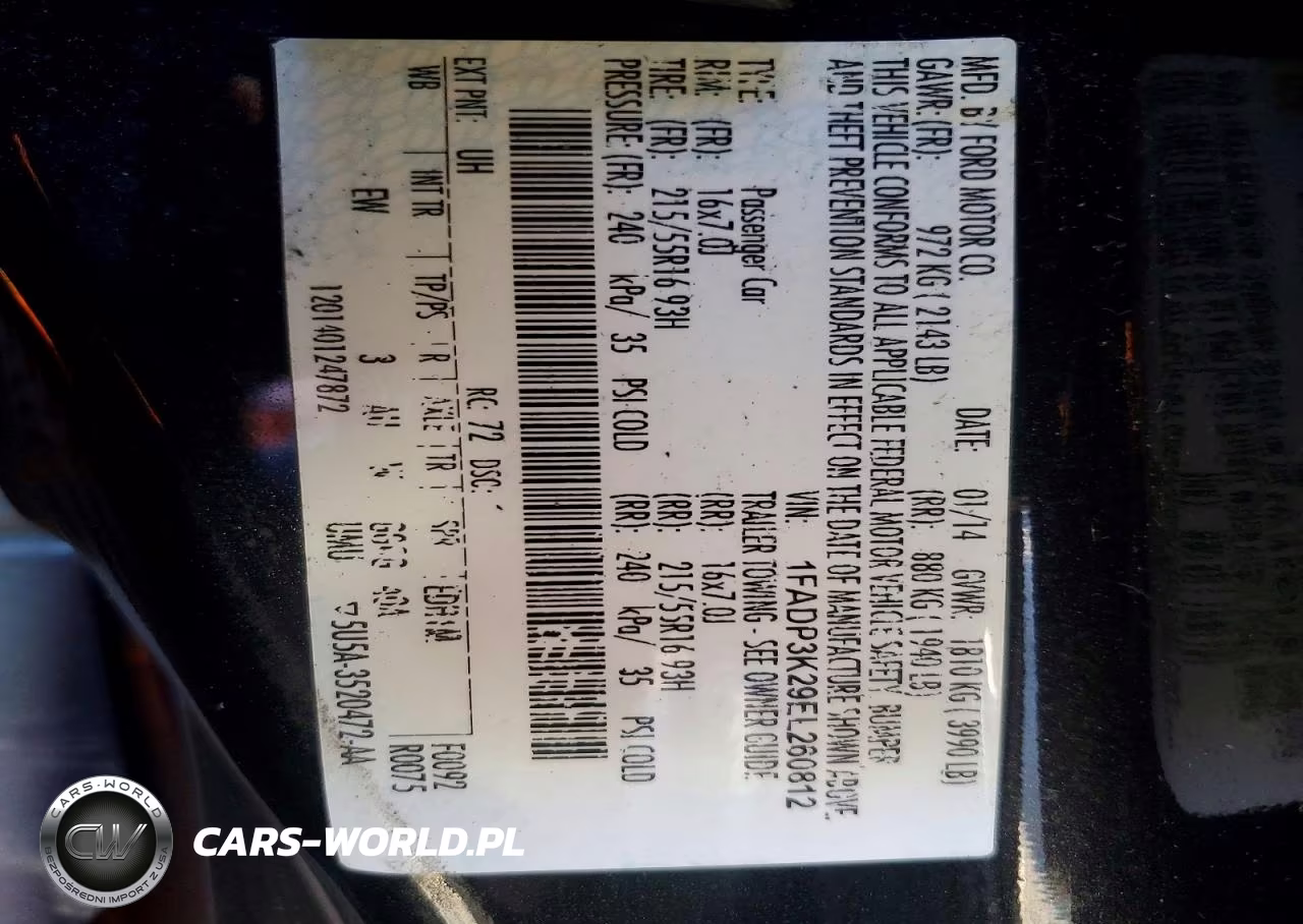 2014 Ford Focus Se VIN:1FADP3K29EL260812 - 12