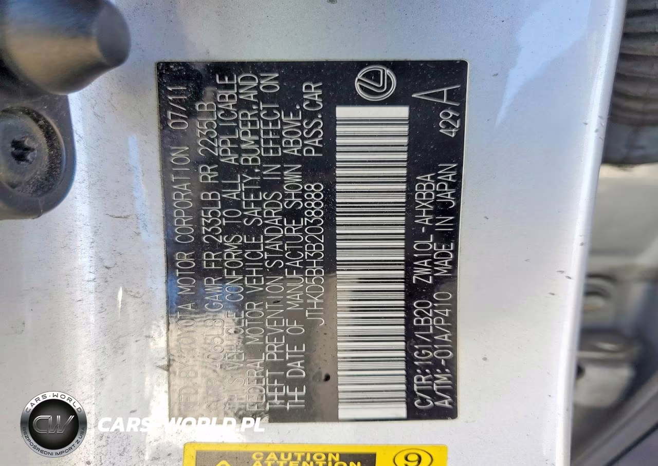 2011 Lexus Ct 200 VIN:JTHKD5BH3B2038888 - 12
