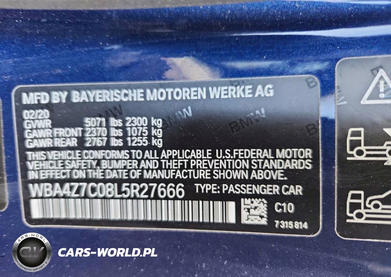 2020 BMW 440Xi VIN:WBA4Z7C08L5R27666 - 12