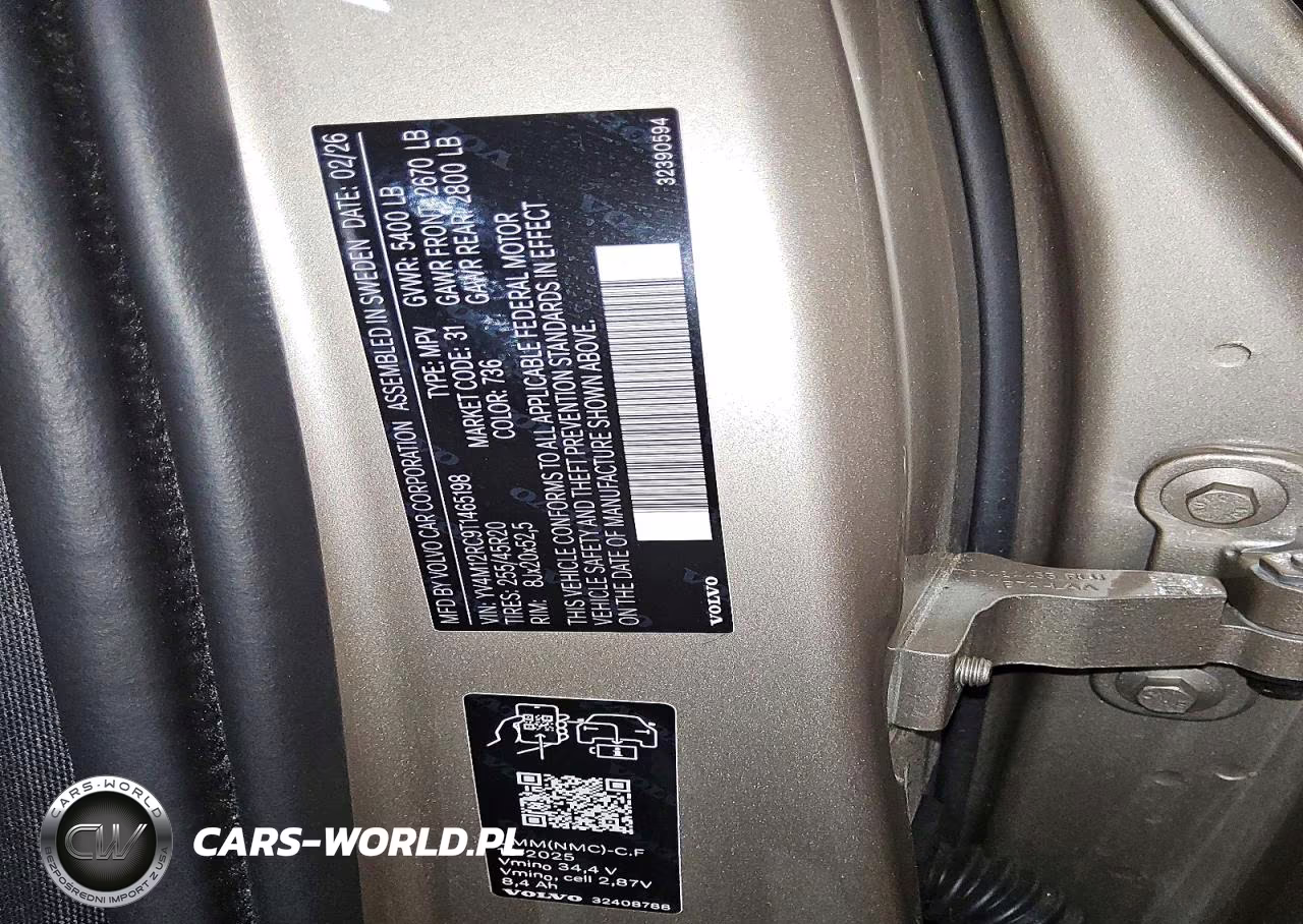 2026 Volvo Xc60 Plus VIN:YV4M12RC9T1465198 - 12
