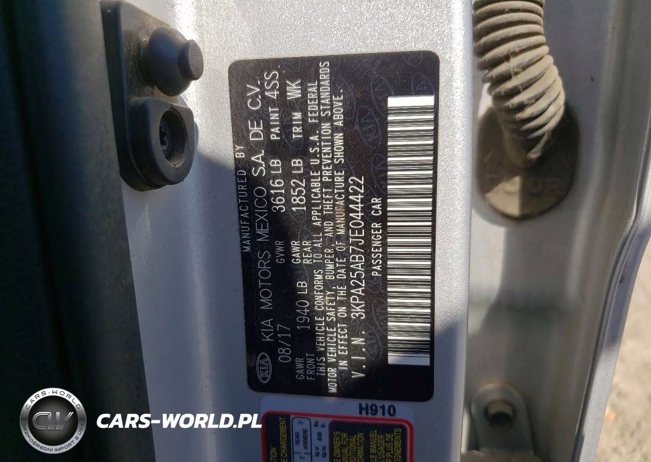 2018 Kia Rio 5-Door S VIN:3KPA25AB7JE044422 - 12