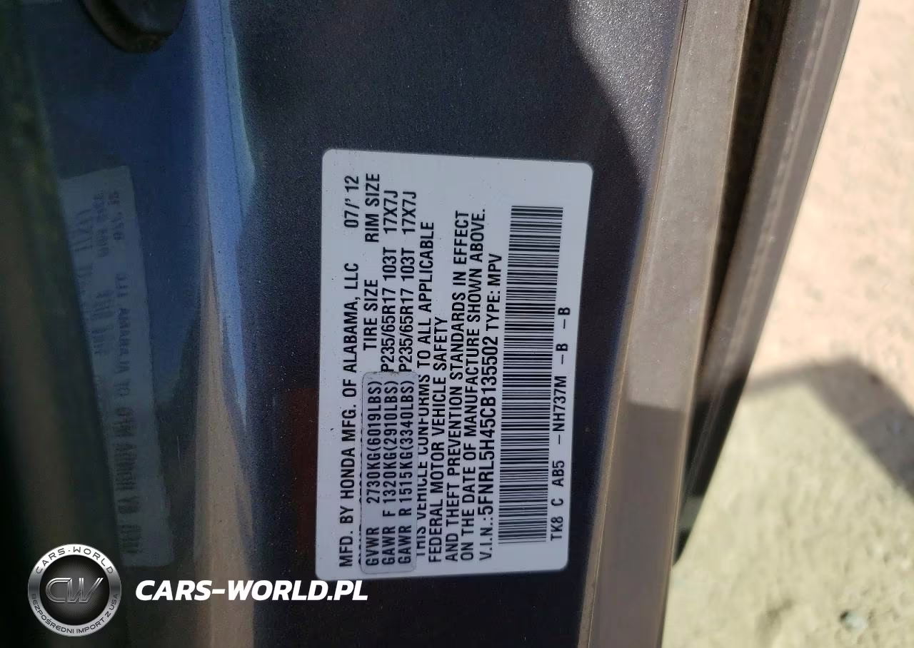 2012 Honda Odyssey Ex VIN:5FNRL5H45CB135502 - 13