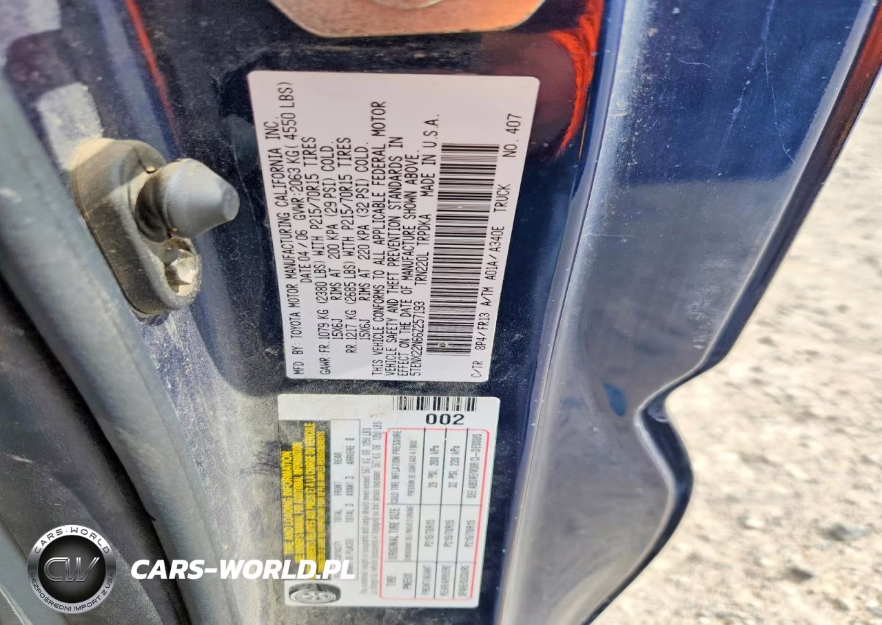 2006 Toyota Tacoma VIN:5TENX22N66Z257193 - 12