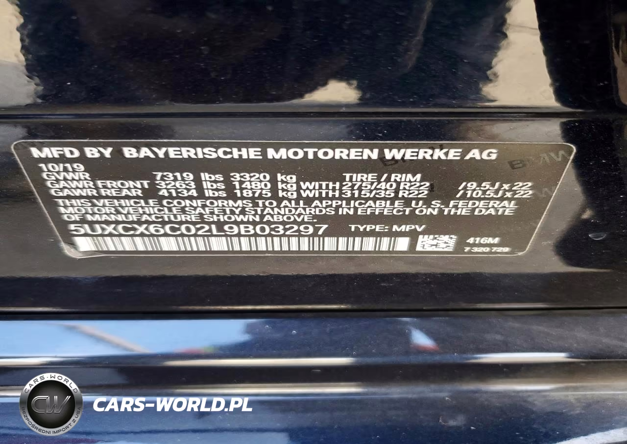 2020 BMW X7 M50I VIN:5UXCX6C02L9B03297 - 14