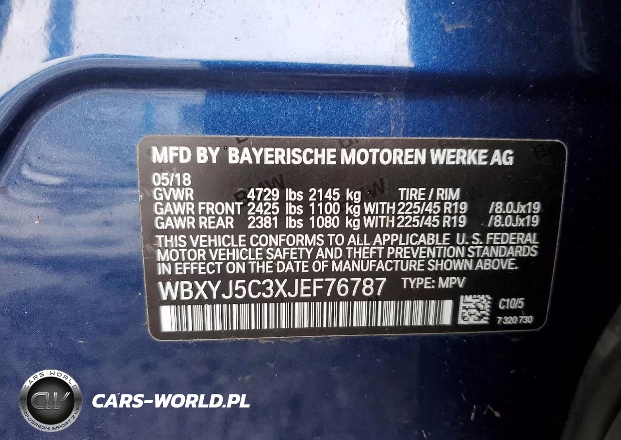2018 BMW X2 xDrive28I VIN:WBXYJ5C3XJEF76787 - 12