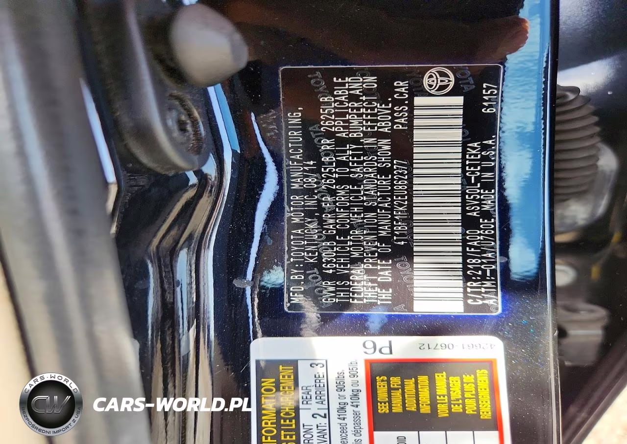 2014 Toyota Camry L VIN:4T1BF1FK2EU862377 - 12