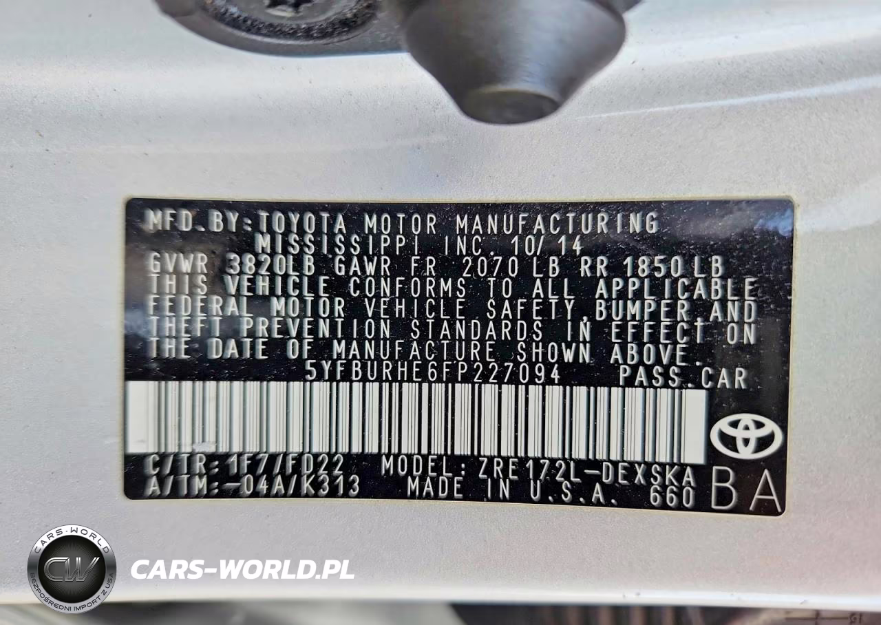 2015 Toyota Corolla S Plus VIN:5YFBURHE6FP227094 - 12