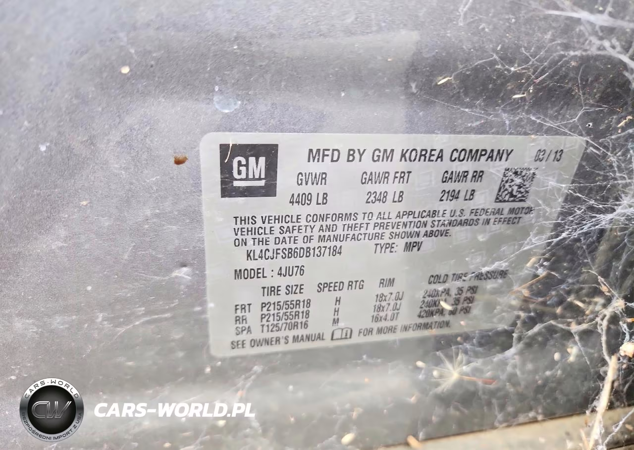 2013 Buick Encore Convenience VIN:KL4CJFSB6DB137184 - 12