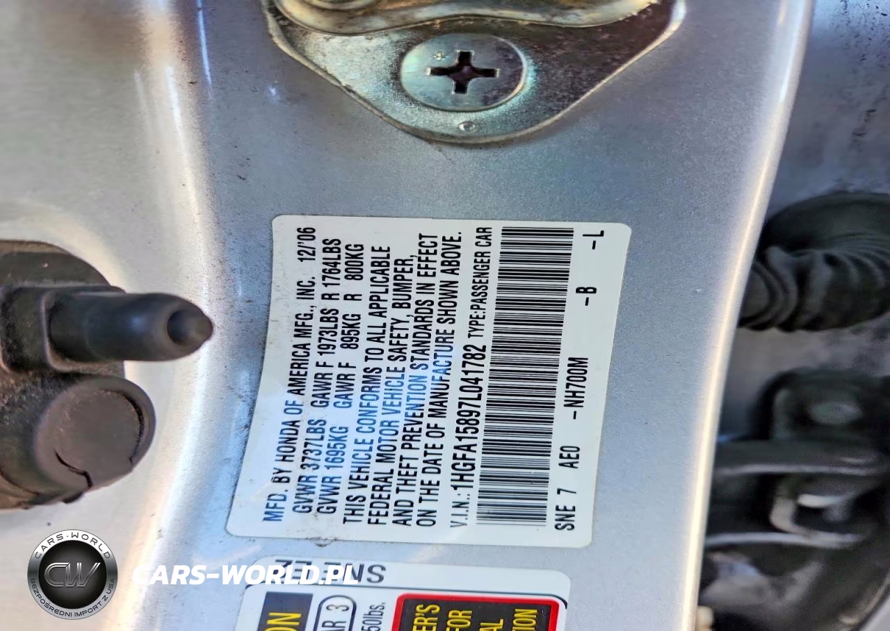2007 Honda Civic Ex VIN:1HGFA15897L041782 - 12