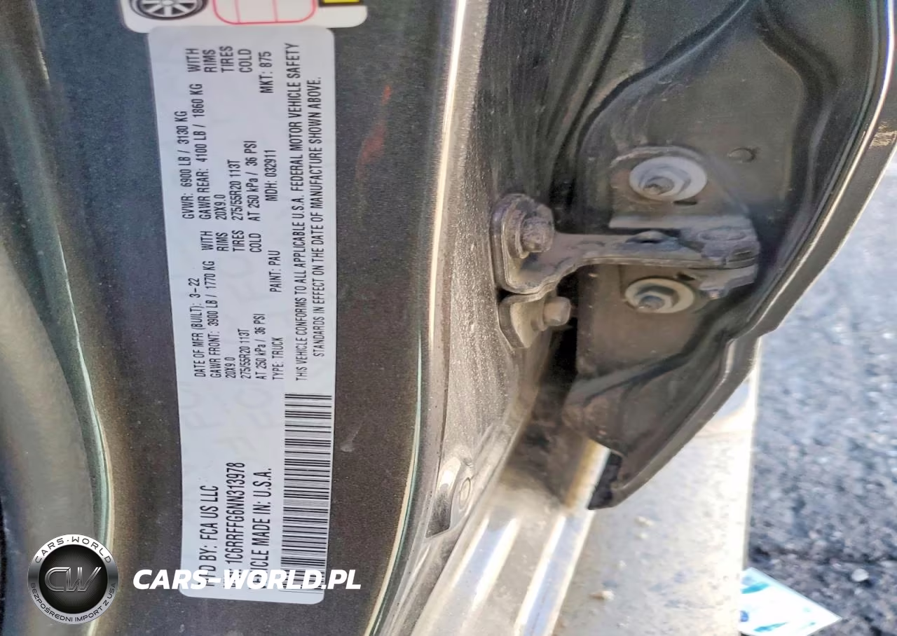 2022 Ram 1500 Big Horn VIN:1C6RRFFG6NN313978 - 12