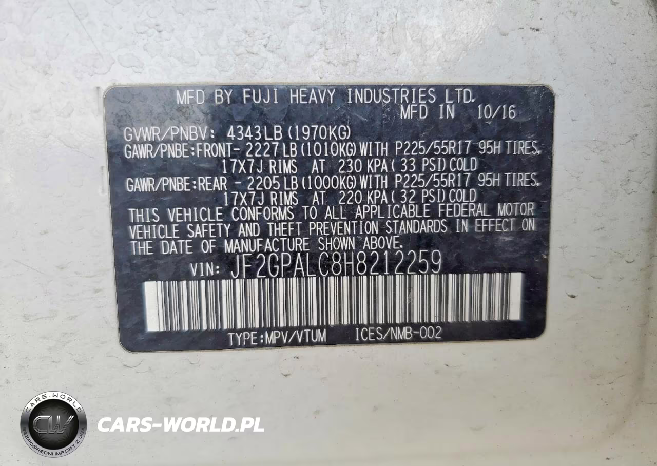 2017 Subaru Crosstrek Limited VIN:JF2GPALC8H8212259 - 12