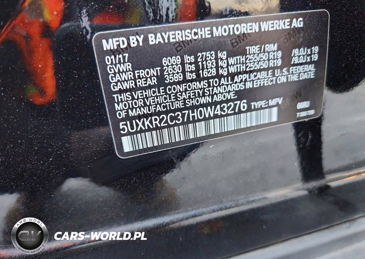 2017 BMW X5 Sdrive35I VIN:5UXKR2C37H0W43276 - 13