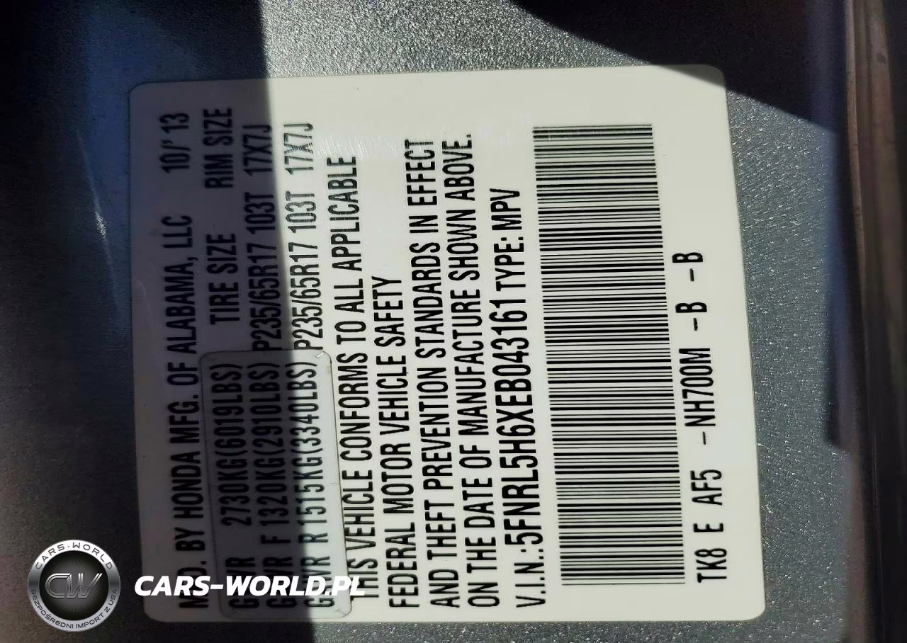2014 Honda Odyssey Exl VIN:5FNRL5H6XEB043161 - 13