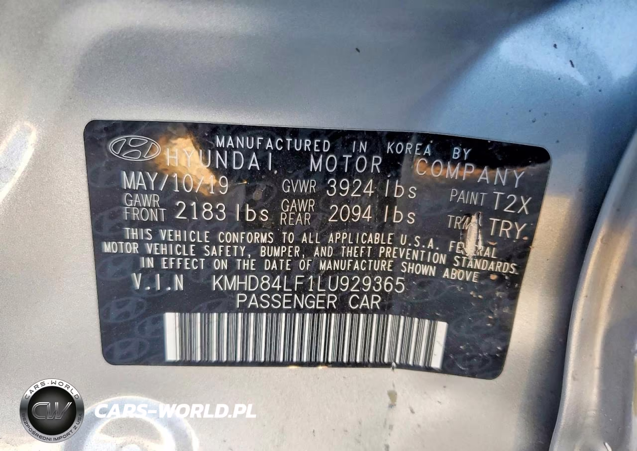 2020 Hyundai Elantra Value Edition VIN:KMHD84LF1LU929365 - 12