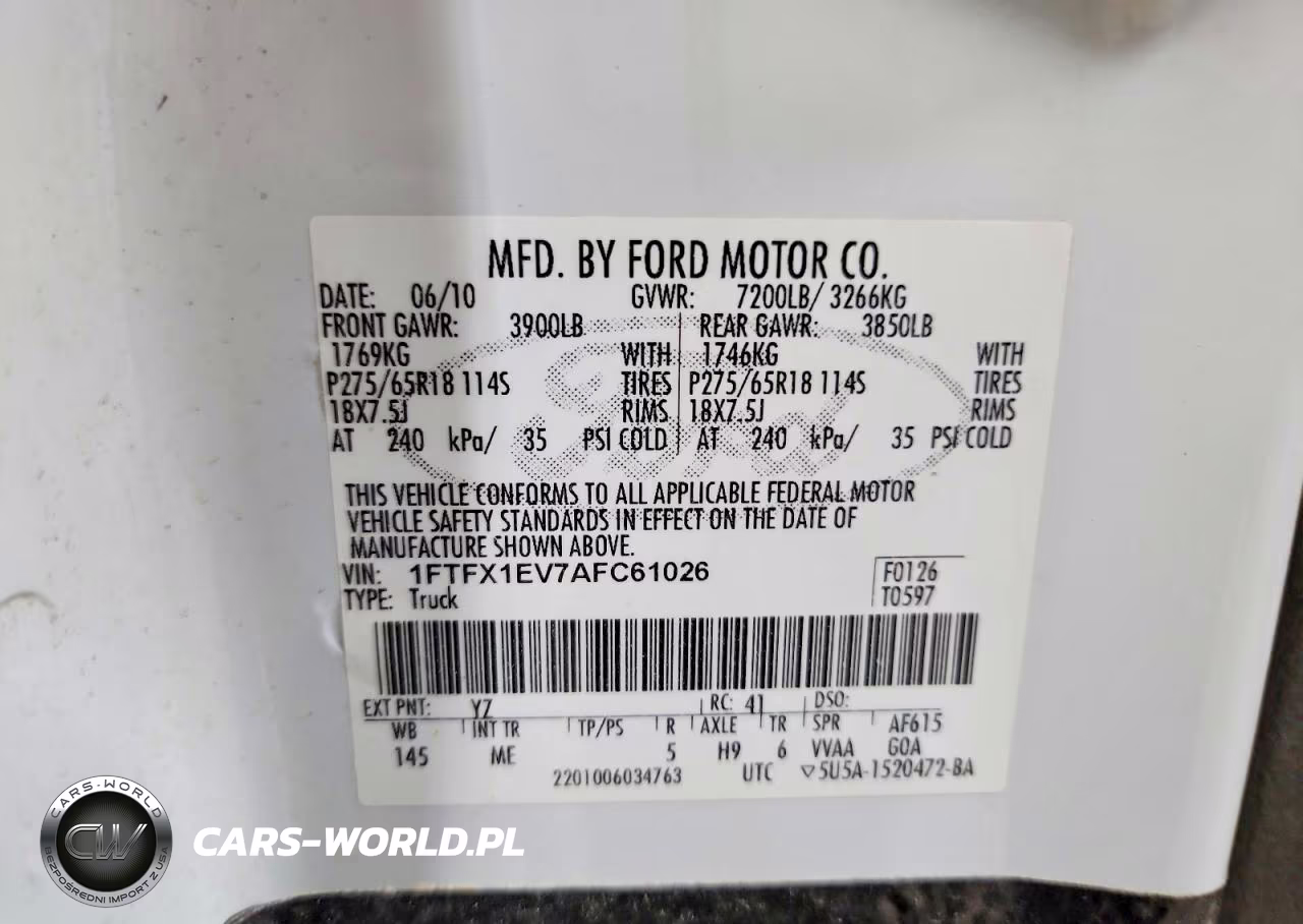 2010 Ford F150 Super Cab VIN:1FTFX1EV7AFC61026 - 12