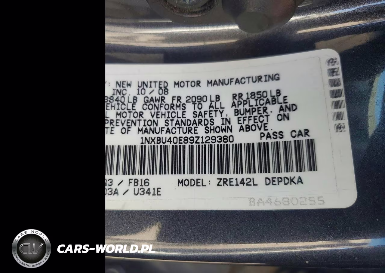 2009 Toyota Corolla Le VIN:1NXBU40E89Z129380 - 12