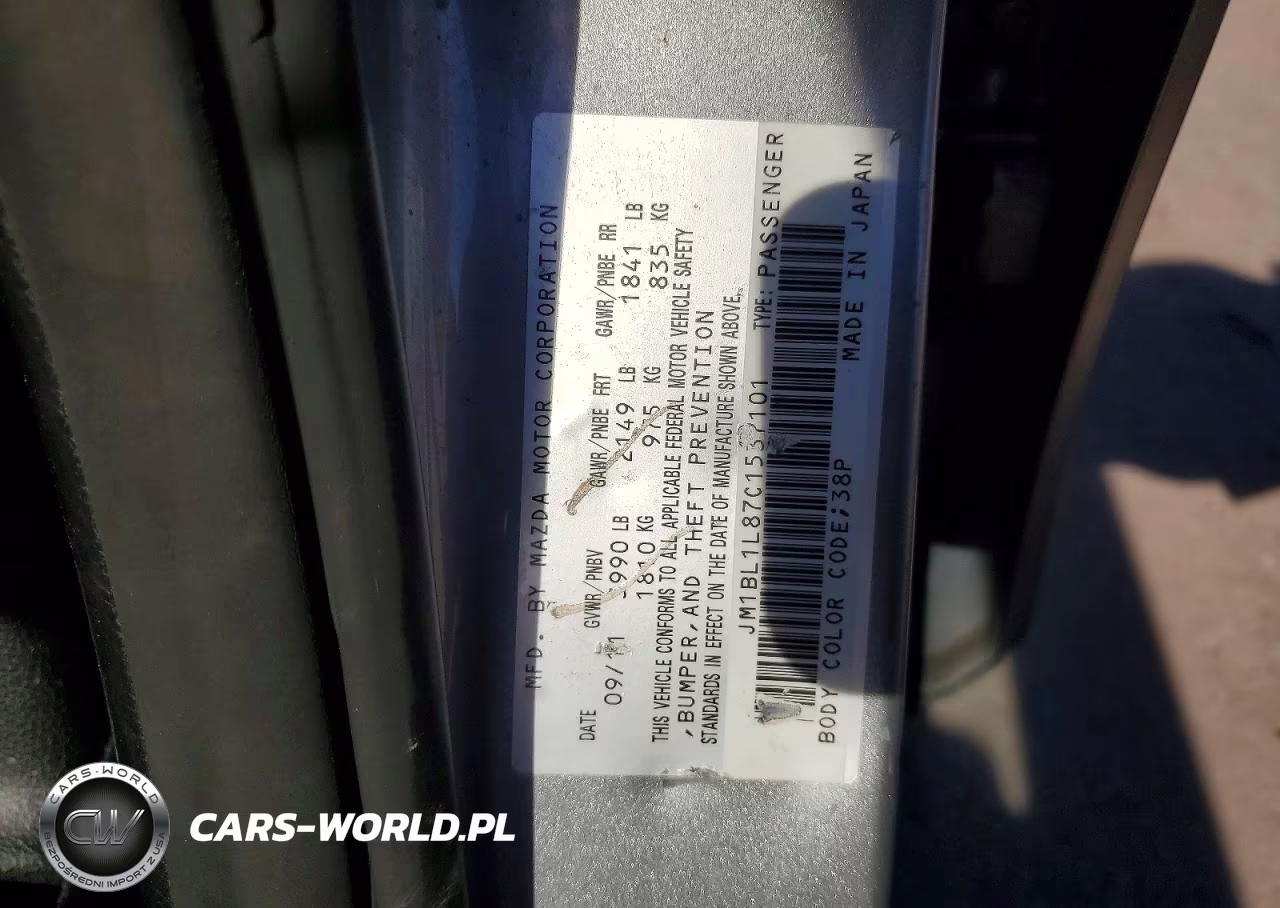 2012 Mazda 3 I VIN:JM1BL1L87C1537101 - 13