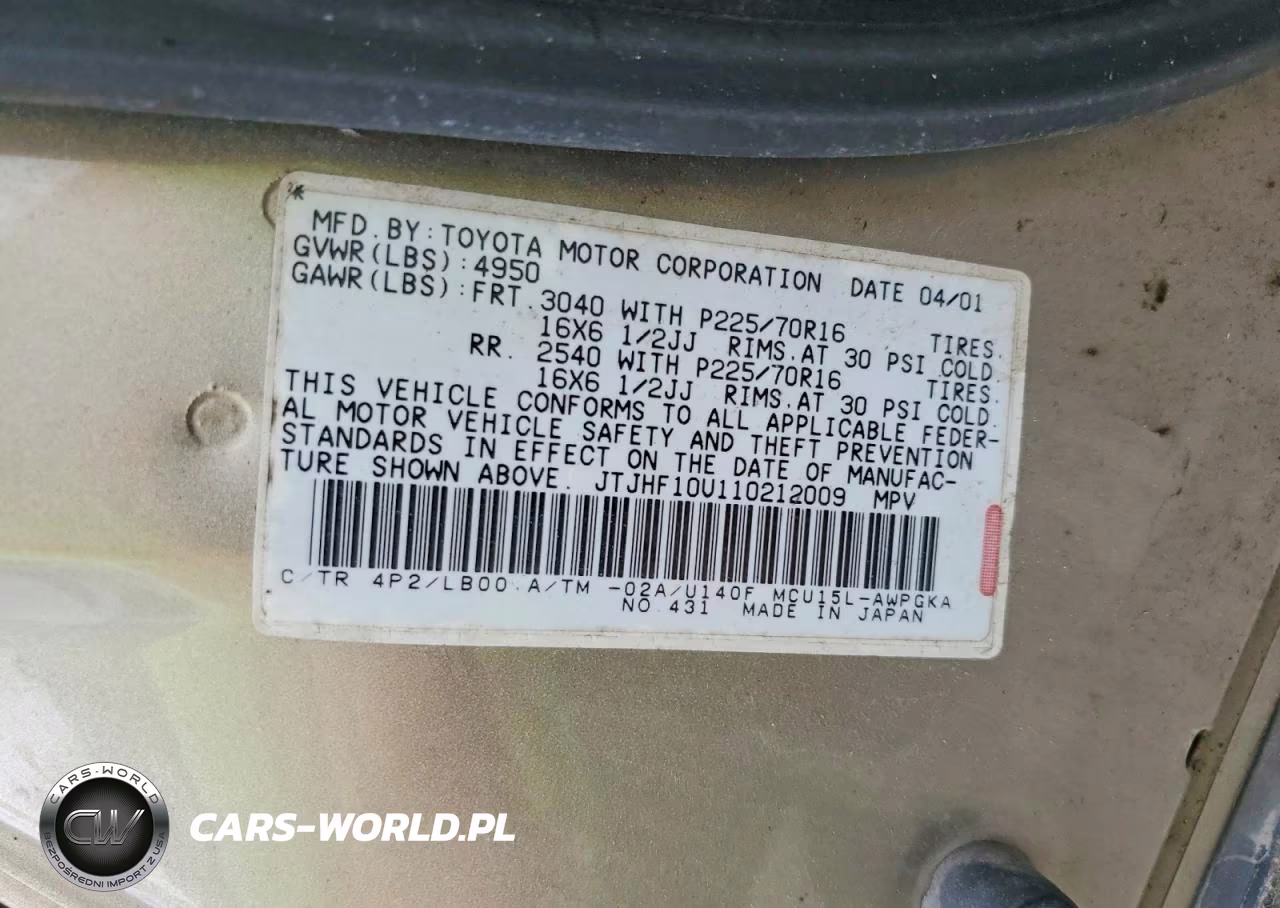 2001 Lexus Rx 300 VIN:JTJHF10U110212009 - 13