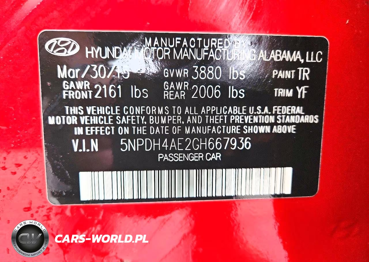 2016 Hyundai Elantra Se VIN:5NPDH4AE2GH667936 - 13