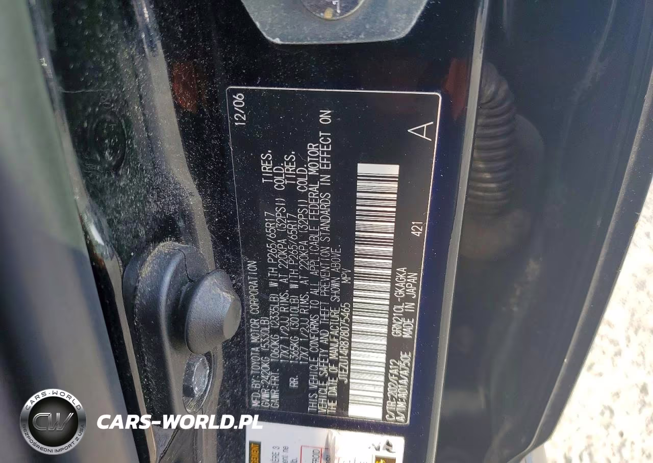 2007 Toyota 4Runner Sr5 VIN:JTEZU14R878075465 - 13