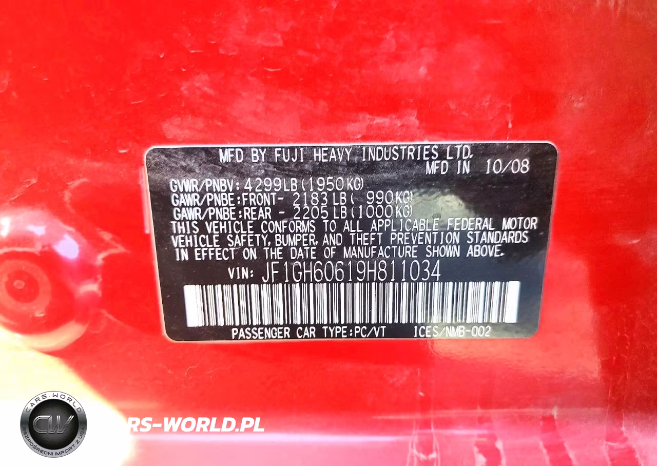 2009 Subaru Impreza 2.5I Premium VIN:JF1GH60619H811034 - 12