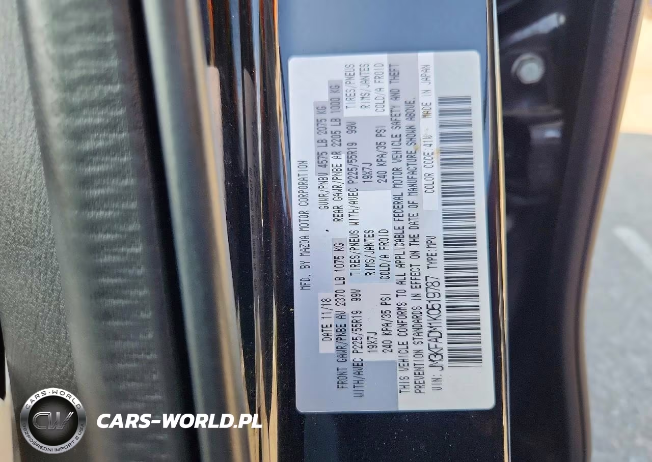 2019 Mazda Cx-5 Grand Touring VIN:JM3KFADM1K0519787 - 14