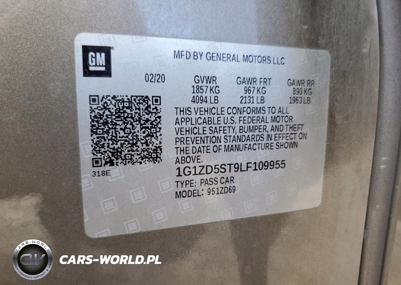 2020 Chevrolet Malibu Lt VIN:1G1ZD5ST0LF111061 - 12