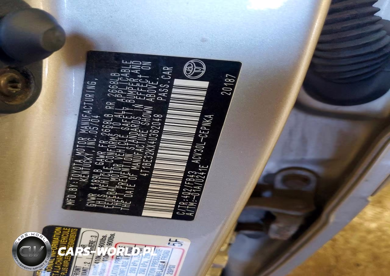 2004 Toyota Camry Le VIN:4T1BE32KX4U362048 - 12