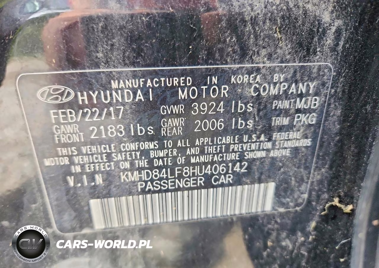 2017 Hyundai Elantra Se VIN:KMHD84LF8HU406142 - 12