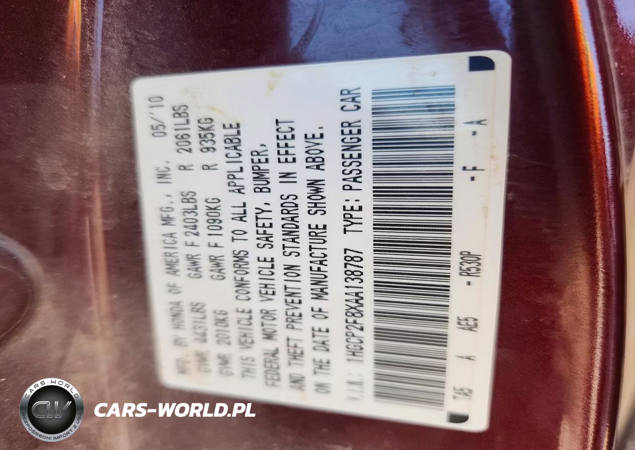 2010 Honda Accord Exl VIN:1HGCP2F8XAA138787 - 13