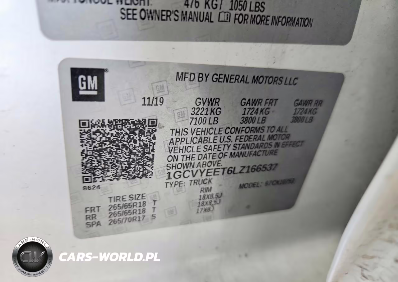 2020 Chevrolet Silverado K1500 Rst VIN:1GCVYEET6LZ166537 - 12