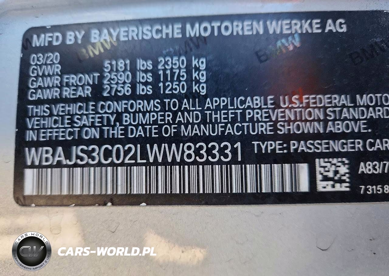 2020 BMW 540 Xi VIN:WBAJS3C02LWW83331 - 13