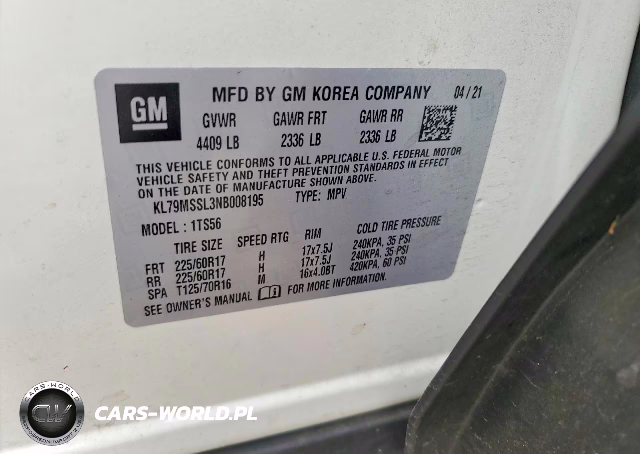 2022 Chevrolet Trailblazer Activ VIN:KL79MSSL3NB008195 - 12