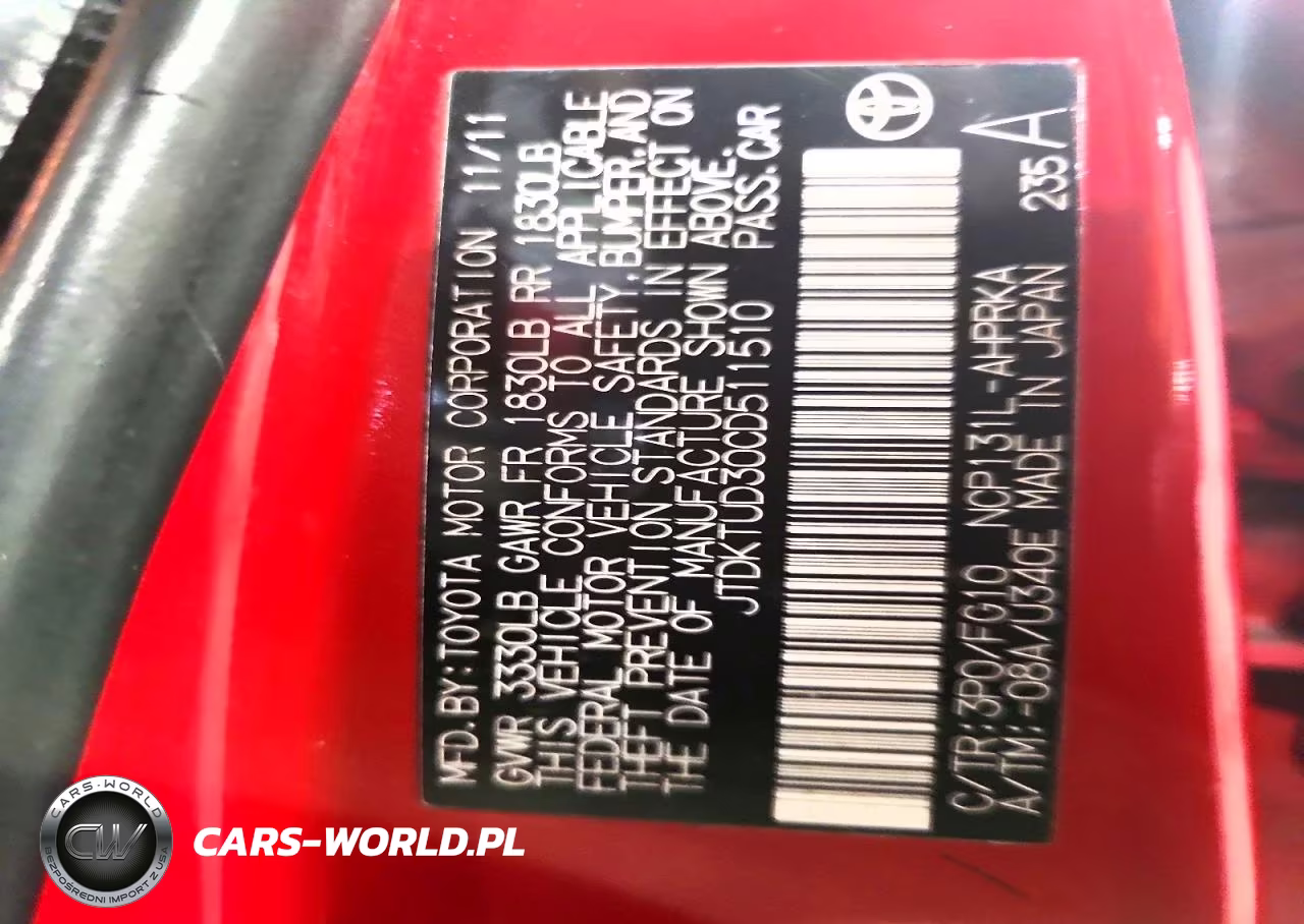 2012 Toyota Yaris 5-Door Le VIN:JTDKTUD30CD511510 - 13