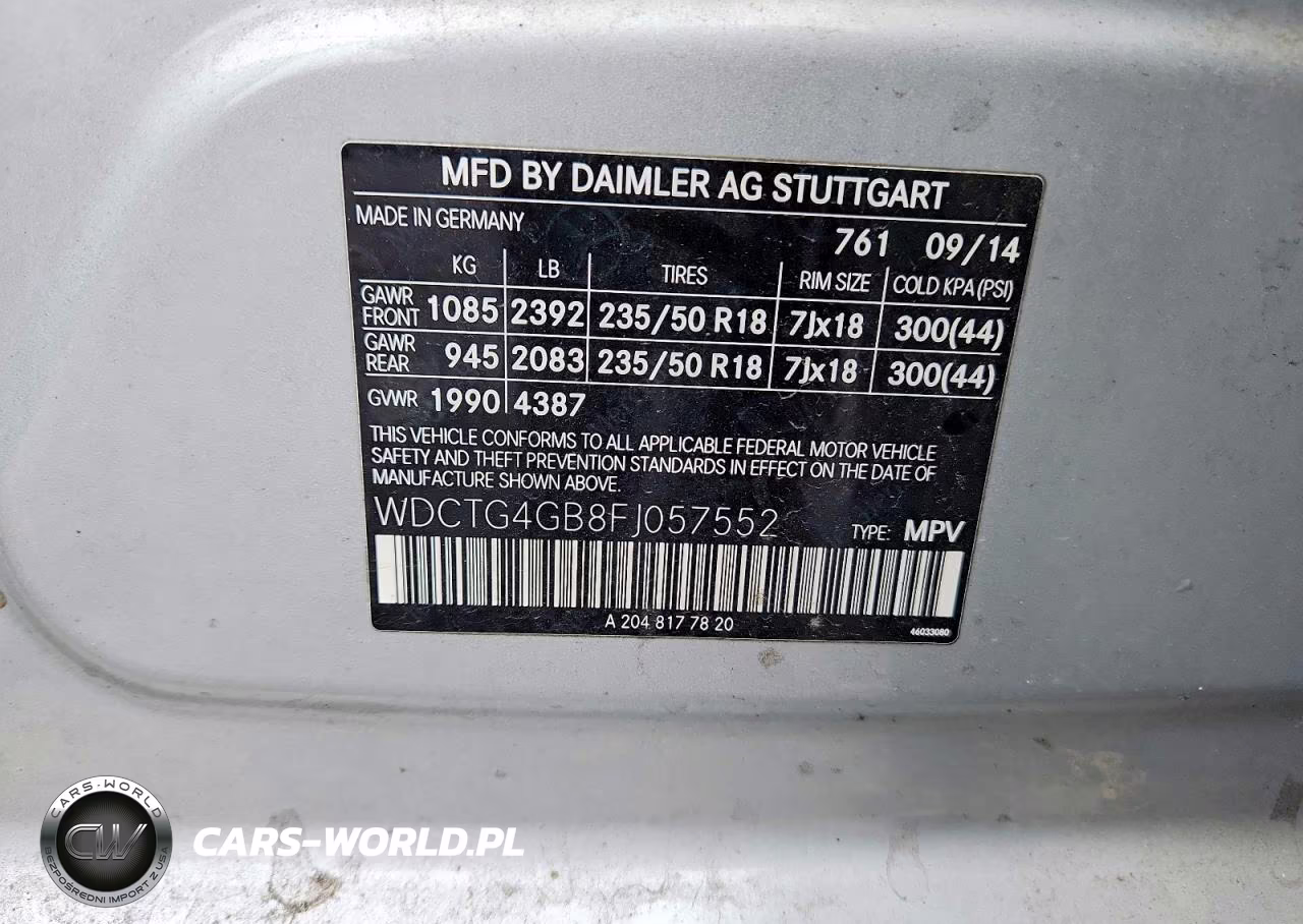 2015 Mercedes-Benz Gla 250 4Matic VIN:WDCTG4GB8FJ057552 - 12