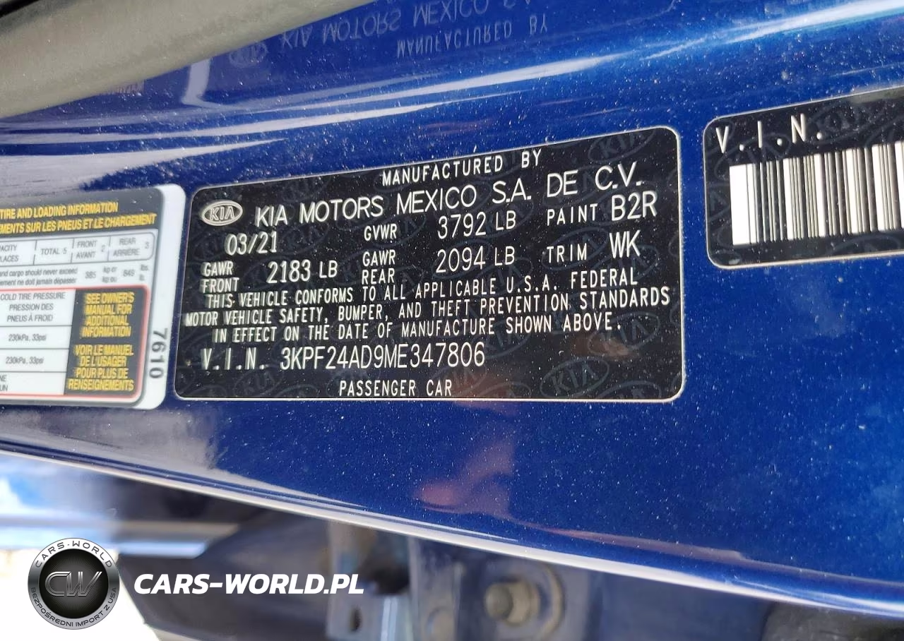 2021 Kia Forte Lxs VIN:3KPF24AD9ME347806 - 12