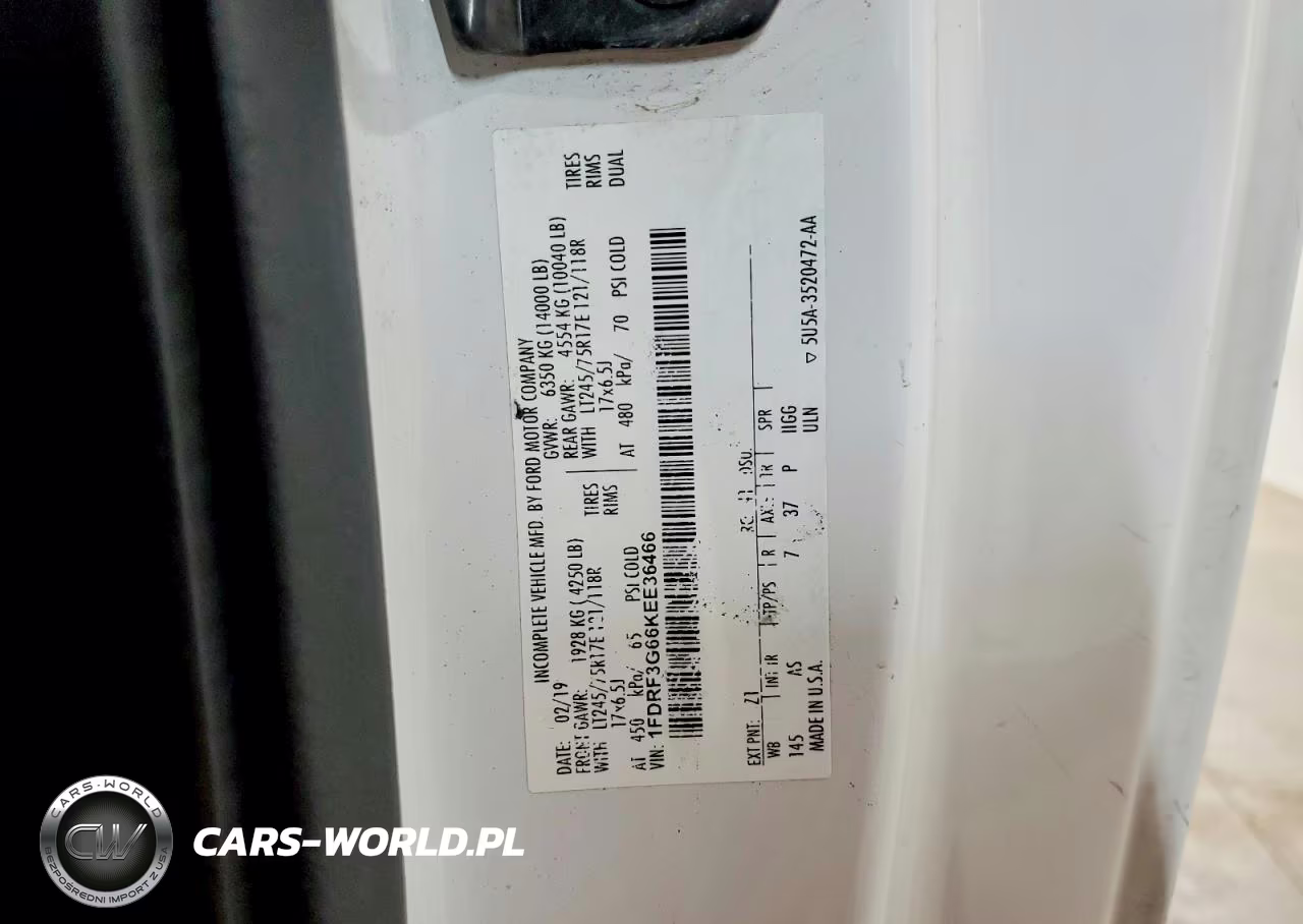 2019 Ford F350 Super Duty VIN:1FDRF3G66KEE36466 - 12