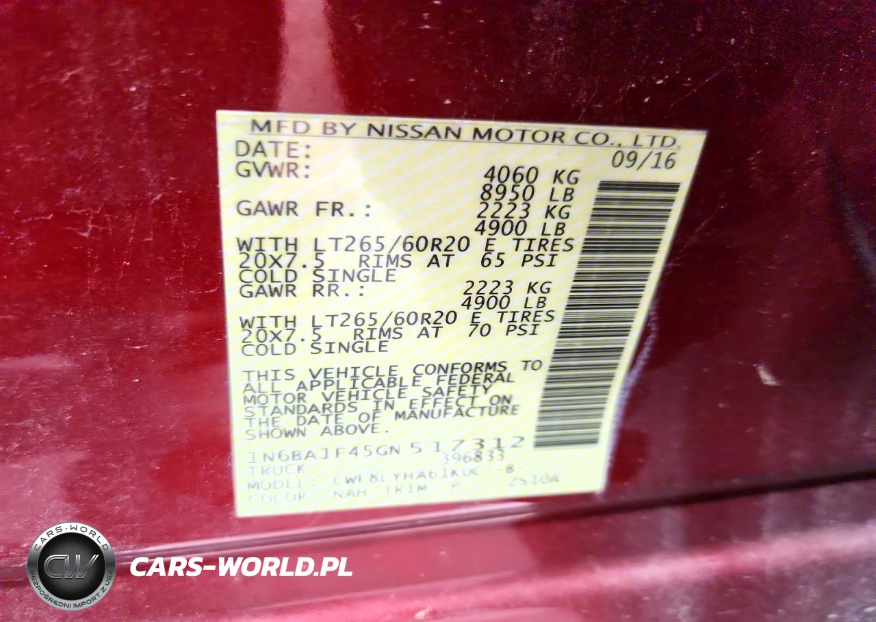 2016 Nissan Titan Xd VIN:1N6BA1F45GN517312 - 12