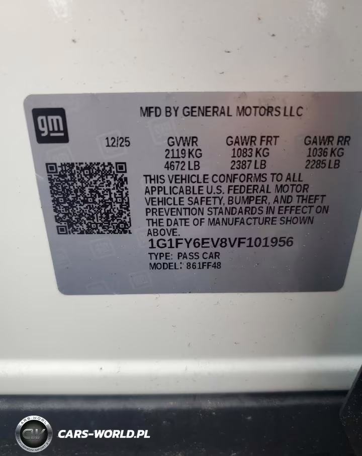 2027 Chevrolet Bolt Lt VIN:1G1FY6EV8VF101956 - 13