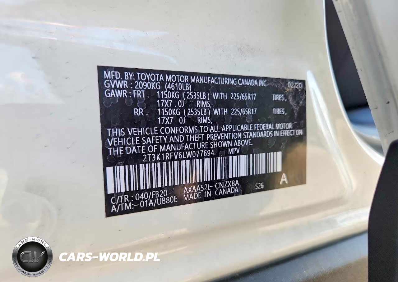 2020 Toyota Rav4 Le VIN:2T3K1RFV6LW077694 - 13