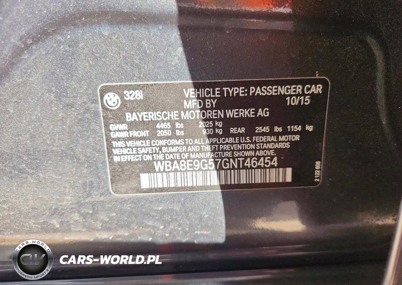 2016 BMW 328 I Sulev VIN:WBA8E9G57GNT46454 - 12
