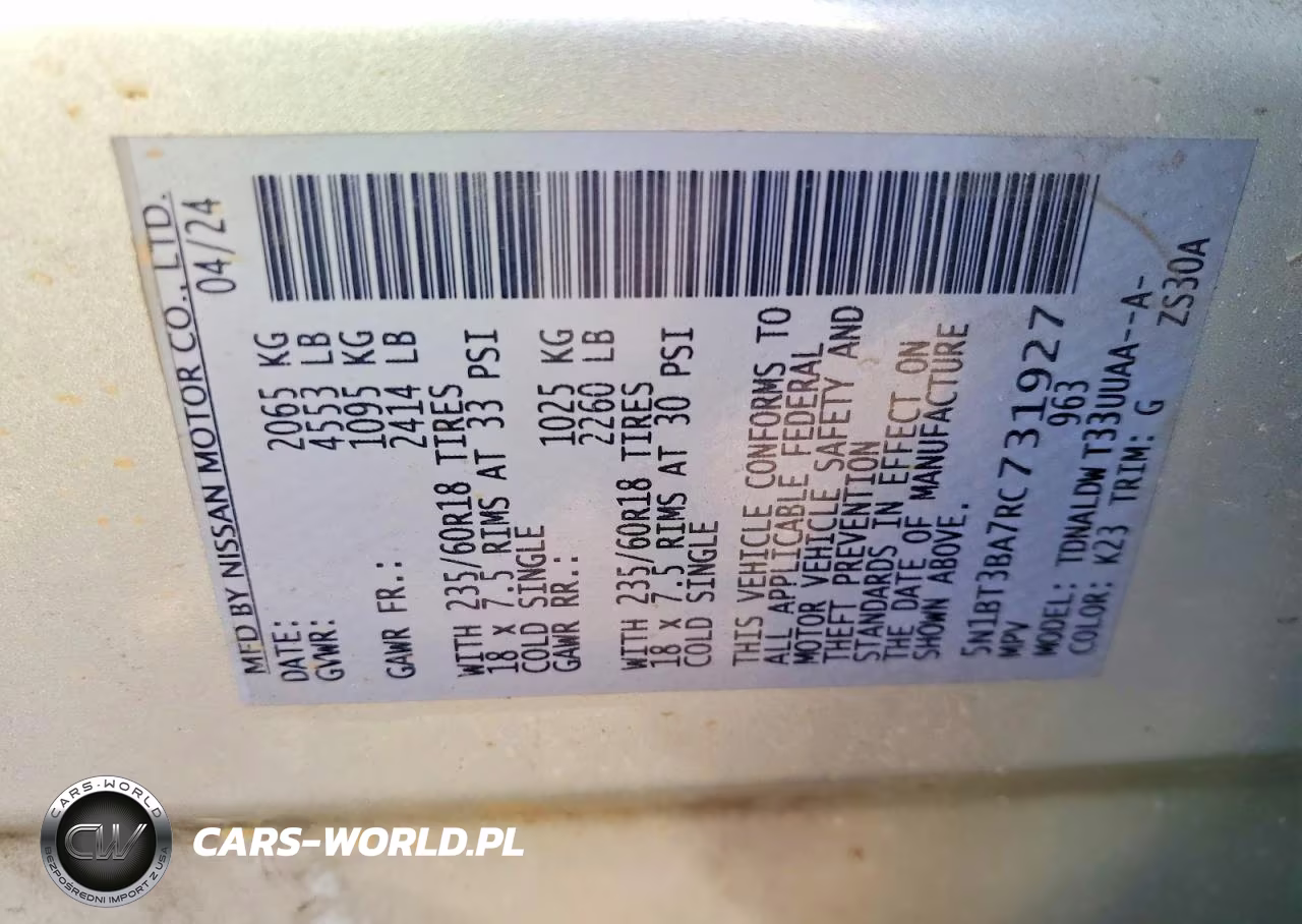 2024 Nissan Rogue Sv VIN:5N1BT3BA7RC731927 - 14