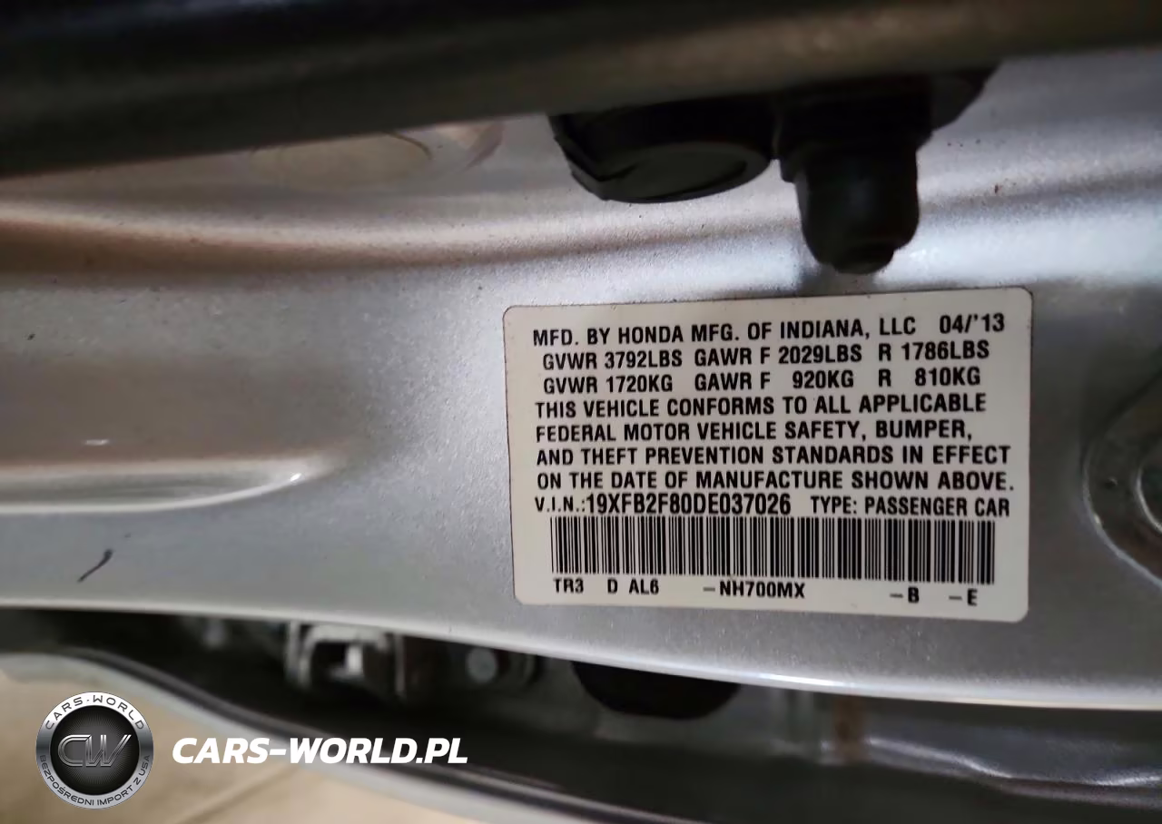 2013 Honda Civic Ex VIN:19XFB2F80DE037026 - 13