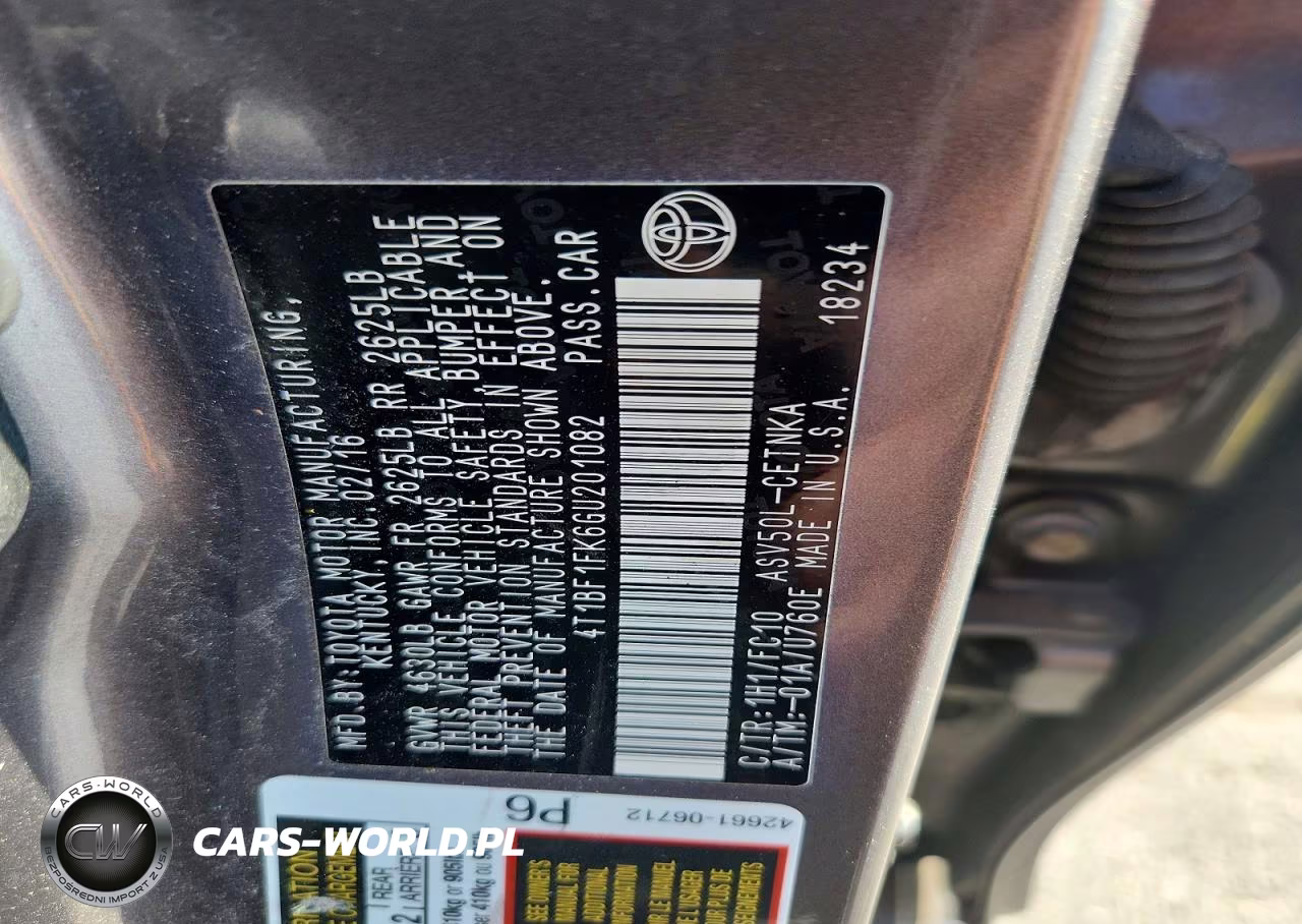 2016 Toyota Camry Le VIN:4T1BF1FK6GU201082 - 12