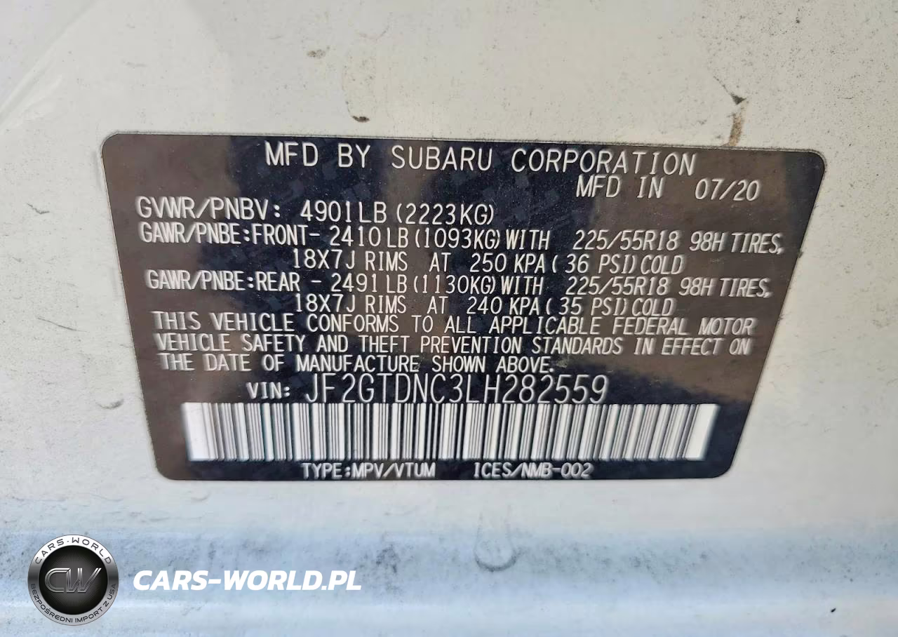 2020 Subaru Crosstrek Limited VIN:JF2GTDNC3LH282559 - 13